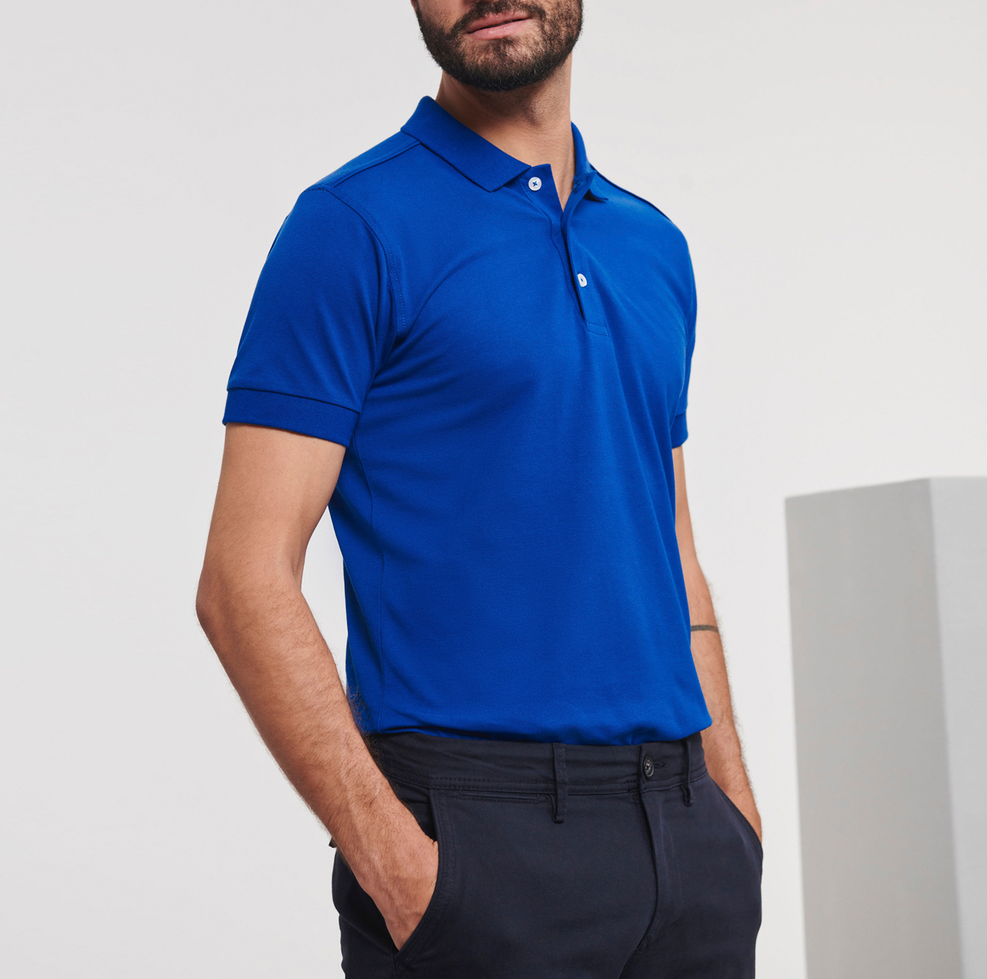Men's Fitted Stretch Polo